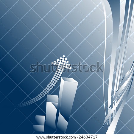 Abstract vector background with a graph