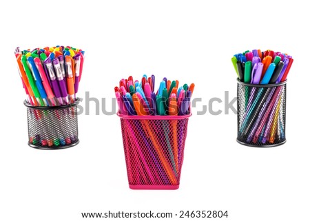Color felt-tip pens Royalty-Free Stock Photo #246352804