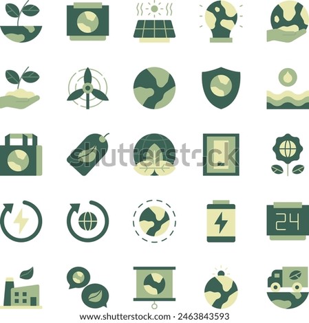 Earth environment icon set vector illustration stock