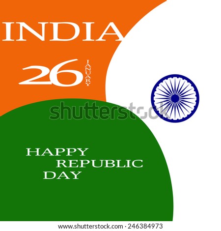 Elegant Indian flag theme background of Happy Republic day. 26 january. 