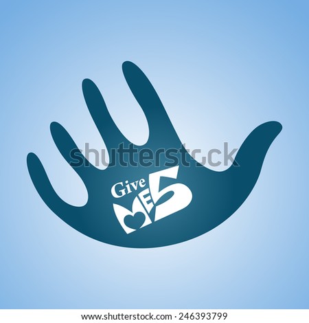 Give me five symbol. hands design. 