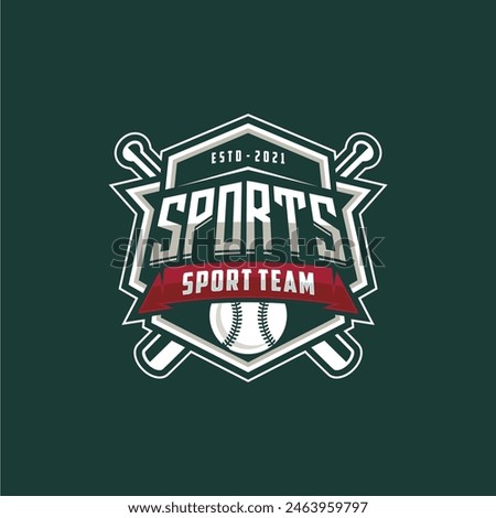 Modern professional baseball template logo design for baseball club