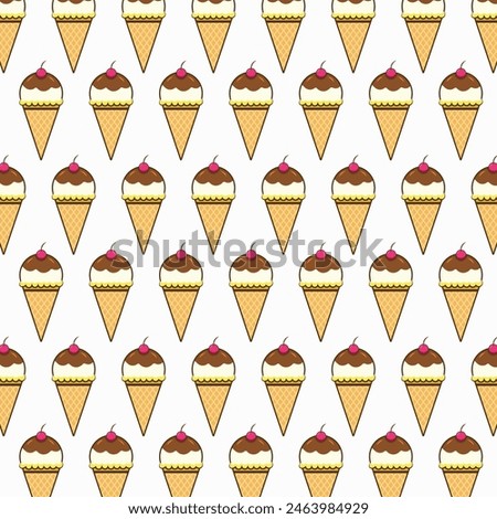 Assorted ice cream seamless pattern
