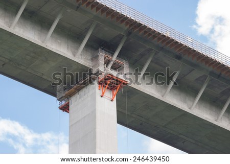 Modernization of a highway bridge Royalty-Free Stock Photo #246439450