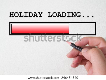 Holiday, loading. Progress bar design.