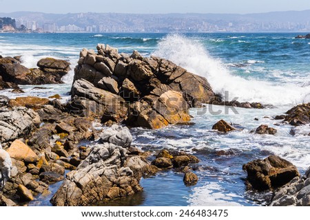Nature of the Chilean coast of the Pacific Ocean