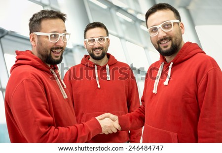 Three people of one person Royalty-Free Stock Photo #246484747