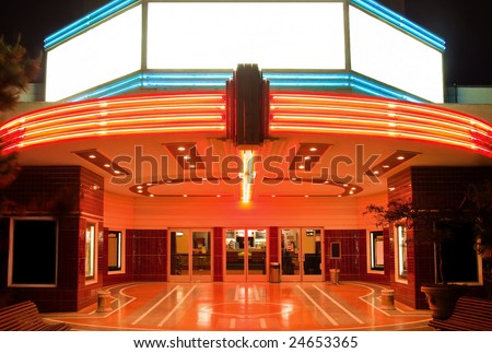 Tower Theater in Sacramento at night