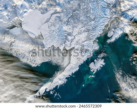 Sea Ice off Southwestern Alaska. A blanket of white covered southwestern Alaska in midJanuary 2012. Elements of this image furnished by NASA.