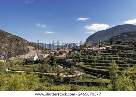 A view of the picturesque little village of Peroblasco in the mountains of eastern La Rioja