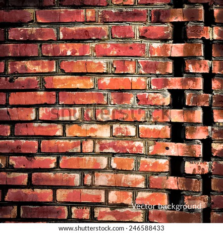 brick wall, vector background