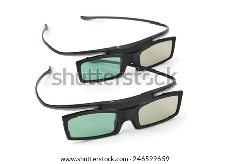 3d glasses isolated on white background