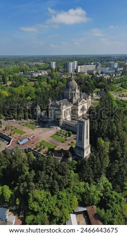 drone photo Lisieux basilica France