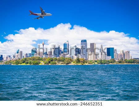 Beautiful landscape of Sydney city in suny day. Australia.