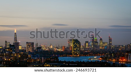 London, skyline from Greenwich