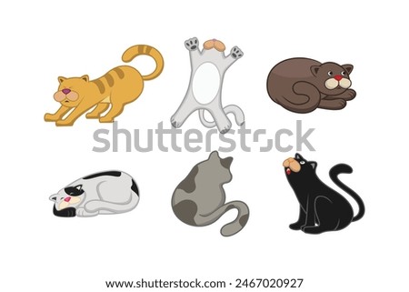 cartoon vector cat clip art
