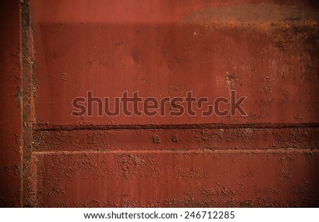 Red iron wall