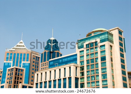 Downtown buildings in Bangalore, India