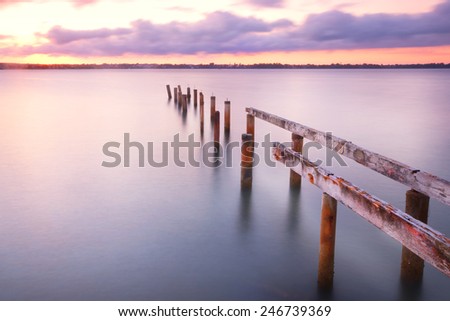 Cleveland pier in the late afternoon. Brisbane, Queensland, Australia.