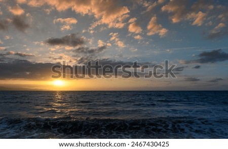 Sunset on the shores of the Mediterranean Sea. Cyprus 2