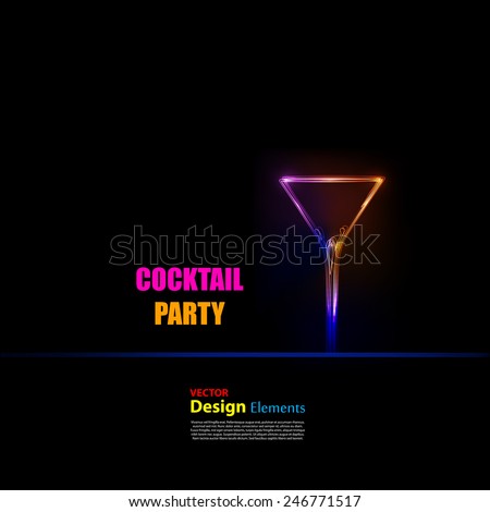 cocktail party light design background, easy editable
