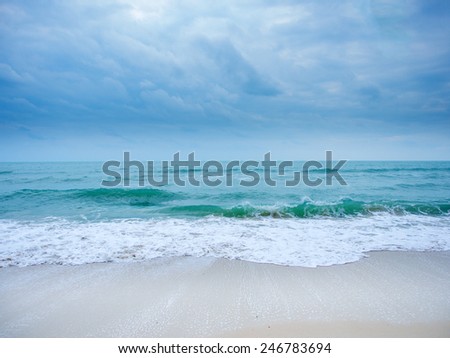 The Indian ocean on  a stormy day 