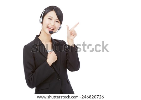 smiling operator check mark gesture