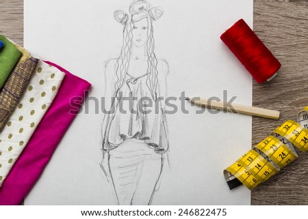 Fashion design sketch 