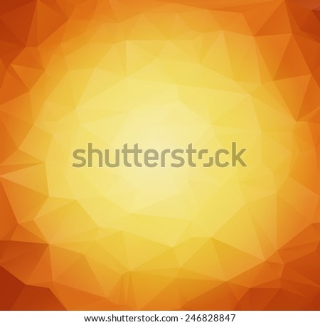 Vector Abstract retro triangle  background orange color