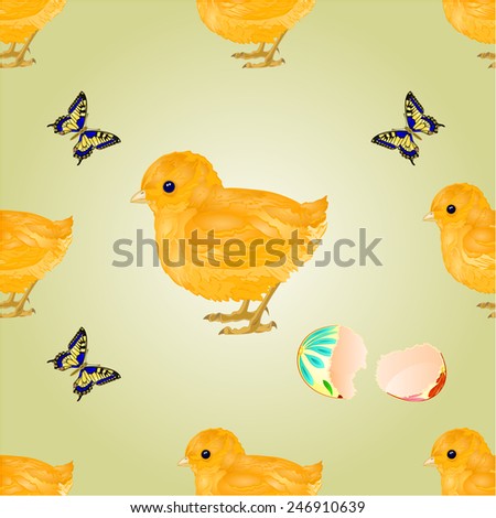 Seamless texture chick Easter background vector illustration