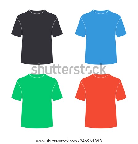 t-shirt icon - colored vector illustration