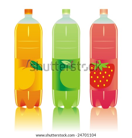 isolated carbonated drinks set