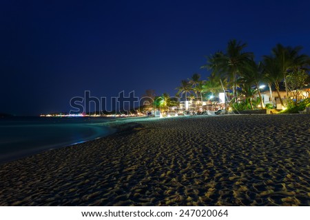 Romantic  on a night beach Royalty-Free Stock Photo #247020064