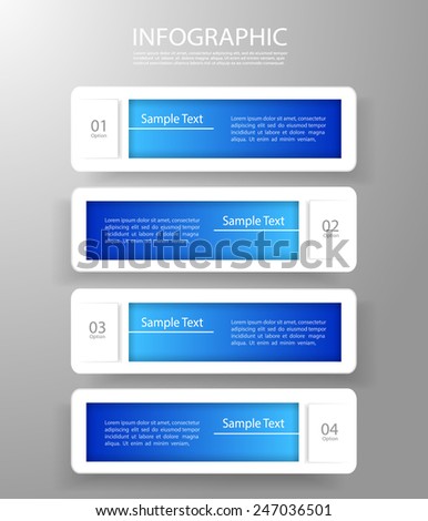 Abstract banners template/graphic or website layout. 4 steps. Vector.