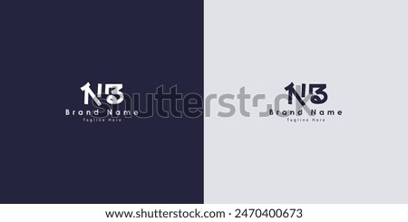 NB letters vector logo design