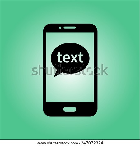 Mobile chatting icon.Mobile Phone Representing Web Chatting And Dialog.