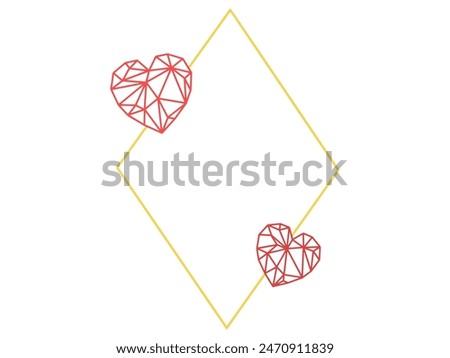 Heart Shape Frame Outline Background