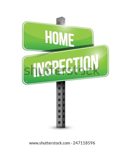 home inspection road sign illustration design over a white background