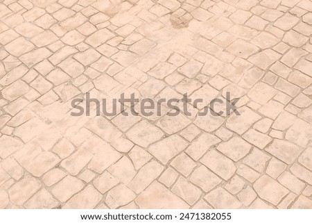 Background of stone wall texture photo,Details of sand stone texture, retro brown floor,mediterranean architecture in desert,Old traditional,copy space.