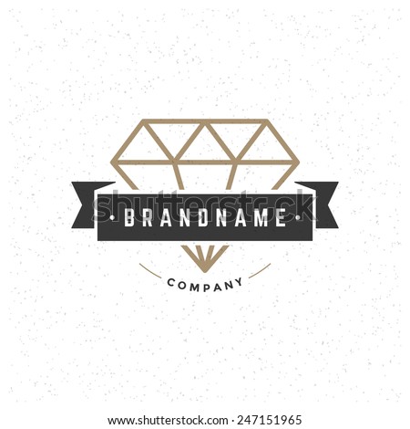 Retro Vintage Insignia, Logotype, Label or Badge Vector design element, business sign template. 