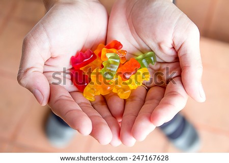 jelly in Handful women Royalty-Free Stock Photo #247167628