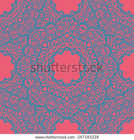 vector seamless laced pattern in oriental style