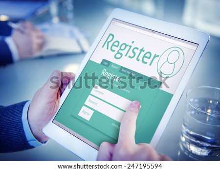 Register Membership Application Registration Join Office Browsing Concept