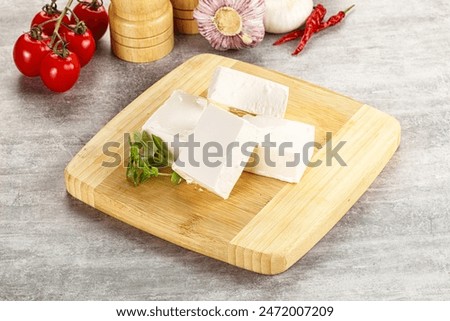 Greek traditional organic feta cheese snack