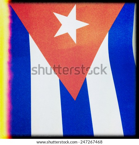 Instagram filtered image of the flag of Cuba
