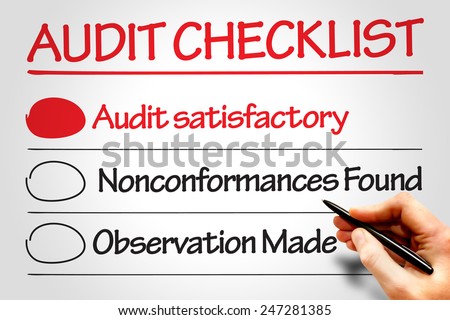 Audit checklist, business concept