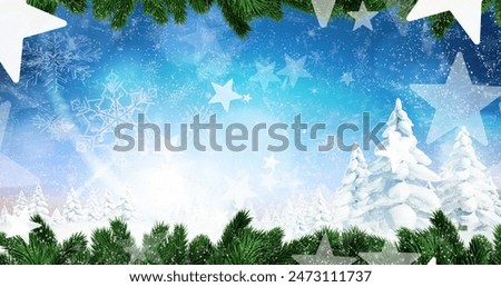 Image of falling snow over happy holidays text. Christmas, tradition and celebration concept digital generated image.