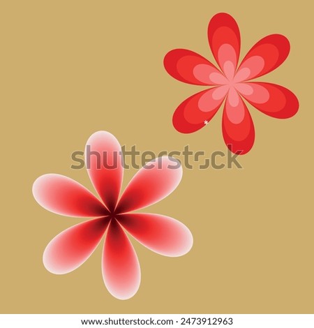 Vector flower, realistic vector flower,  simple vector flower Simple Abstract 