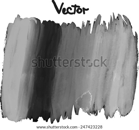 Watercolor gray hand painted background. Vector illustration.