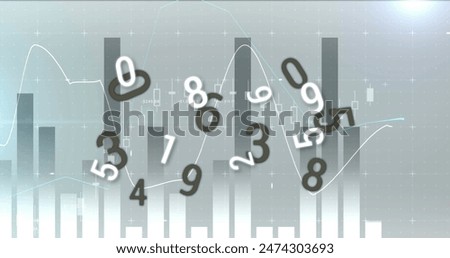Image of financial data processing. global business, finances, digital interface and connections concept digitally generated image.